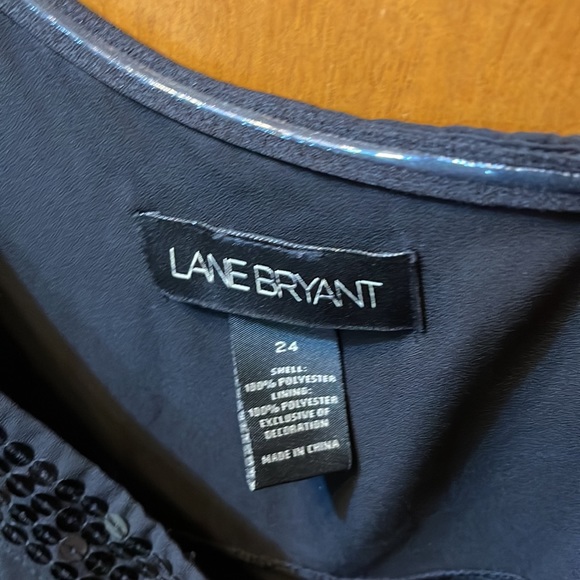 FORMAL FANCY ONE SHOULDER DRAPE TOP. Flat Sequins around neck and shoulder - Picture 5 of 6